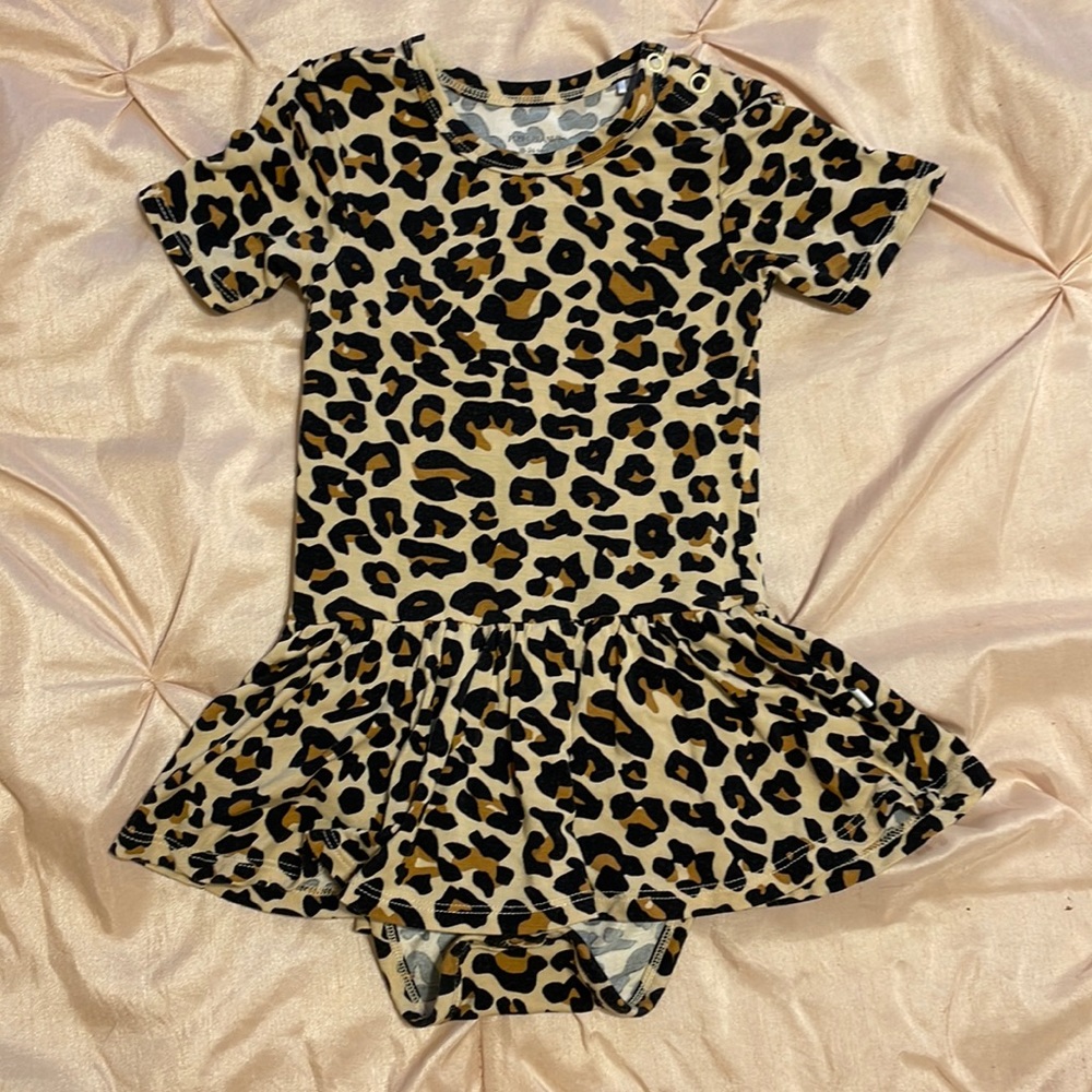 Posh Peanut Leopard 18-24 Month Infant Bodysuit Dress